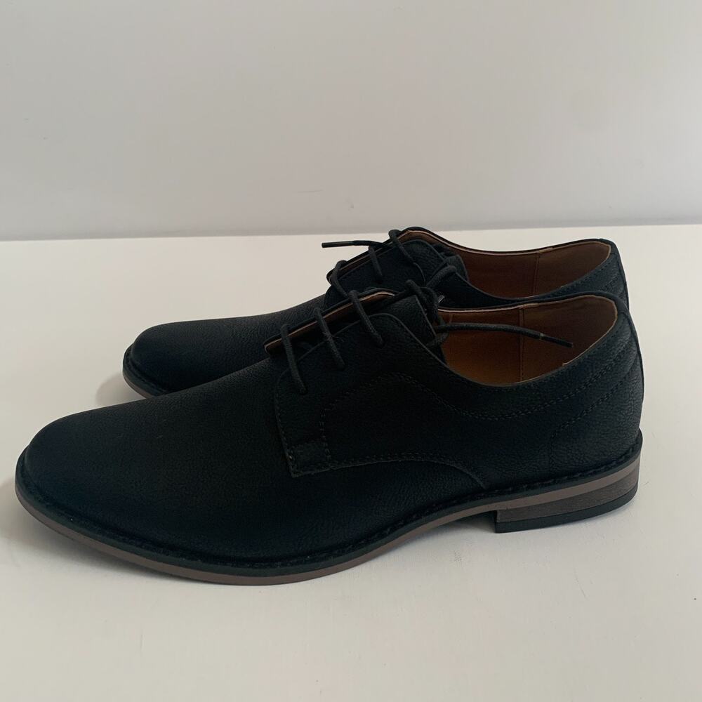 Perry Ellis Portfolio Men's Sz 9W Ultra Foam Bennett Wide Black Dress Shoes